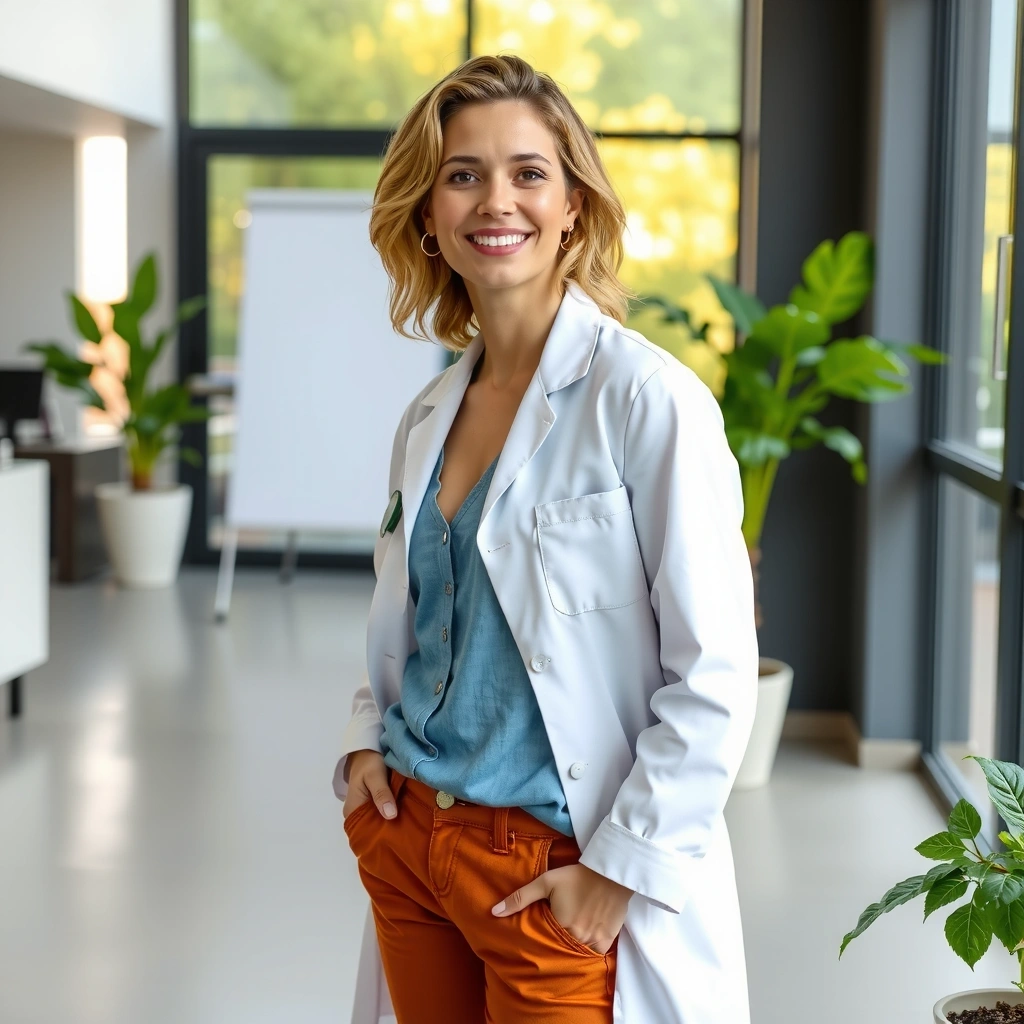 Ernährungsberaterin im Büro